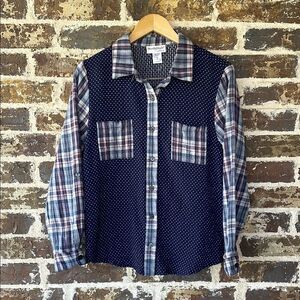 NorthStyle Plaid Button Down Shirt Size Medium